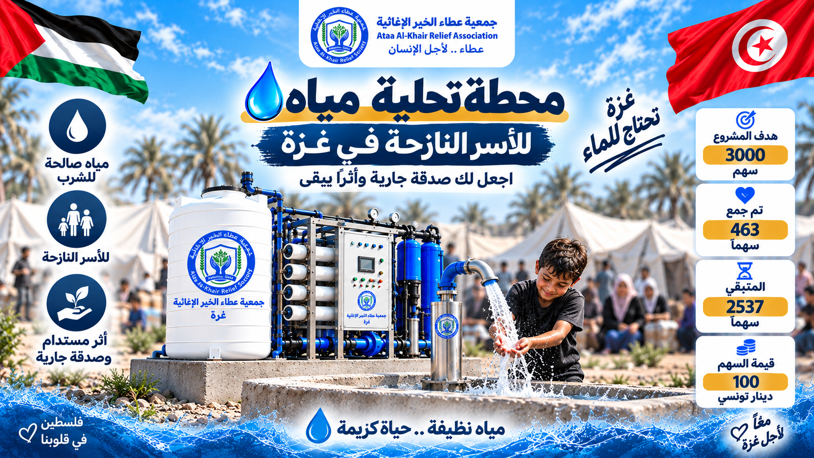 A Water Desalination Station for Families in Gaza❤️